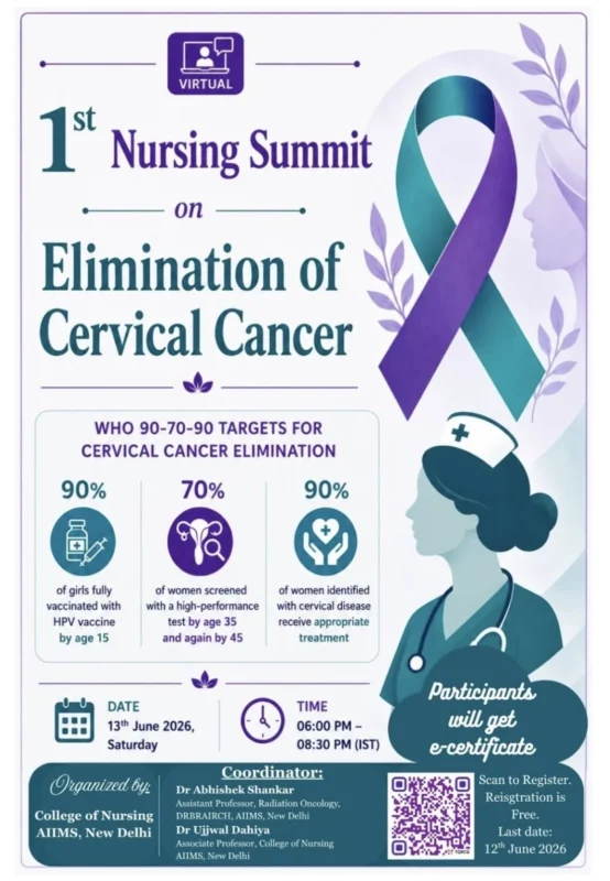 Abhishek Shankar: 1st Virtual Nursing Summit on Elimination of Cervical Cancer at AIIMS New Delhi 2 Abhishek Shankar: 1st Virtual Nursing Summit on Elimination of Cervical Cancer at AIIMS New Delhi
