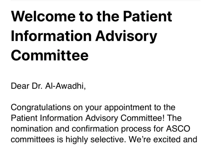 Aydah AlAwadhi: Honored to Advance Patient Education Through ASCO