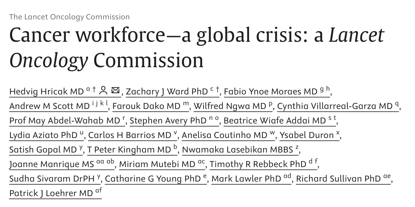 Richard Sullivan: A Turning Point for the World’s Cancer Workforce