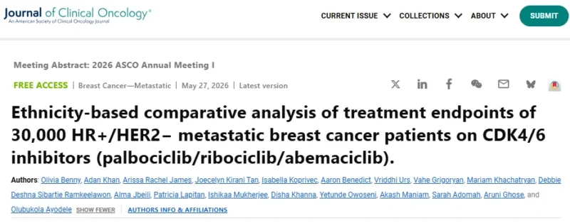 Mariam Khachatryan: Ethnic Variations in CDK4/6 Inhibitor Outcomes for Metastatic Breast Cancer 2 Mariam Khachatryan: Ethnic Variations in CDK4/6 Inhibitor Outcomes for Metastatic Breast Cancer