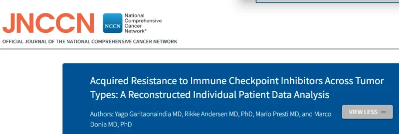 Yago Garitaonaindia: Acquired Resistance to Immune Checkpoint Inhibitors Across Tumor Types 2 Yago Garitaonaindia: Acquired Resistance to Immune Checkpoint Inhibitors Across Tumor Types