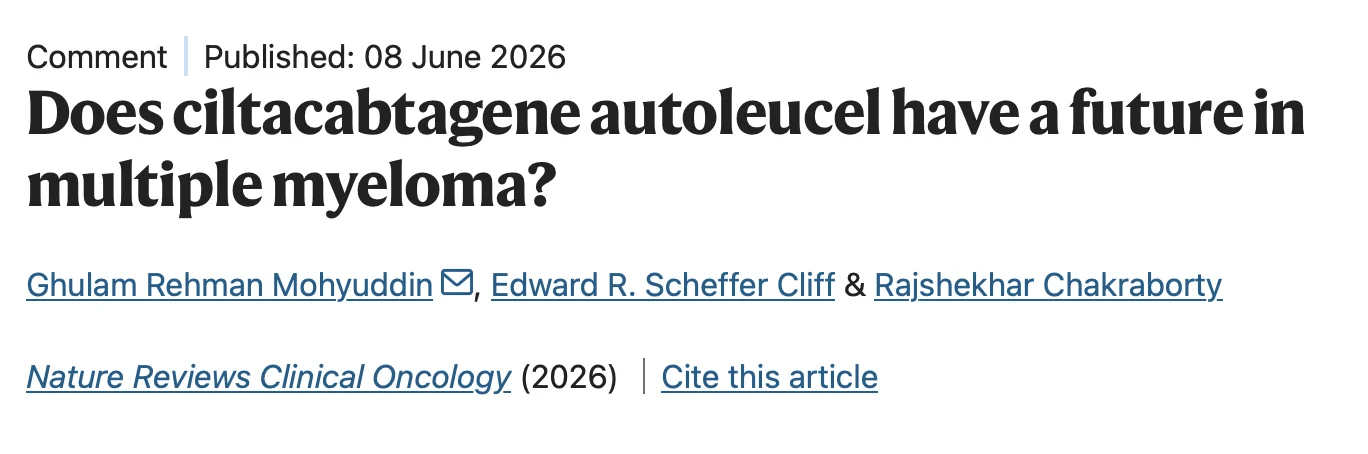 Edward Cliff: Does Cilta-Cel Have a Future in Myeloma?