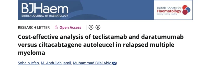 M. Bilal Abid: Evaluating Cost-Effectiveness in Relapsed Multiple Myeloma 2 M. Bilal Abid: Evaluating Cost-Effectiveness in Relapsed Multiple Myeloma