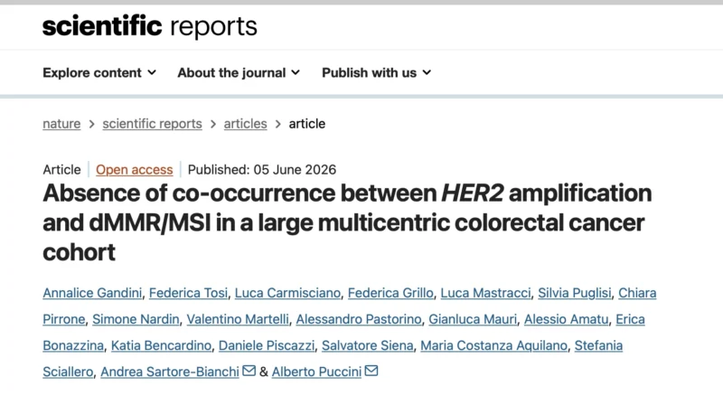 Annalice Gandini: New Findings on HER2 Amplification in dMMR/MSI Colorectal Cancer 2 Annalice Gandini: New Findings on HER2 Amplification in dMMR/MSI Colorectal Cancer