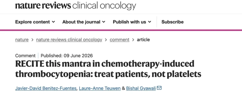 Bishal Gyawali: Survival and Quality of Life Should Come Before Platelet Counts 2 Bishal Gyawali: Survival and Quality of Life Should Come Before Platelet Counts