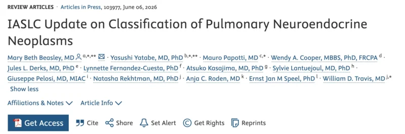 Gregory Riely: IASLC Update on Classification of Pulmonary Neuroendocrine Neoplasms 2 Gregory Riely