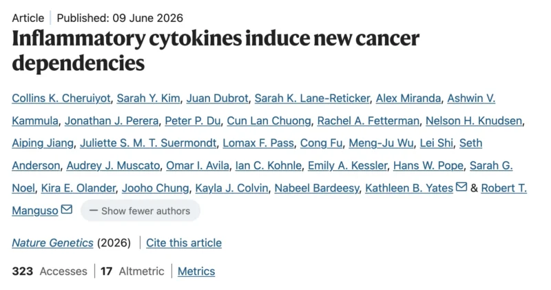 Rob Manguso: How Sensing Inflammatory Cytokines Exposes New Tumor-intrinsic Dependencies 6 Rob Manguso