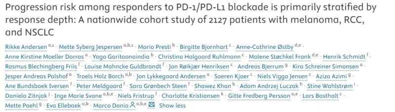 Yago Garitaonaindia and Marco Donia: Acquired Resistance to Immunotherapy Is Tumor Agnostic 3 Yago Garitaonaindia and Marco Donia: Acquired Resistance to Immunotherapy Is Tumor Agnostic