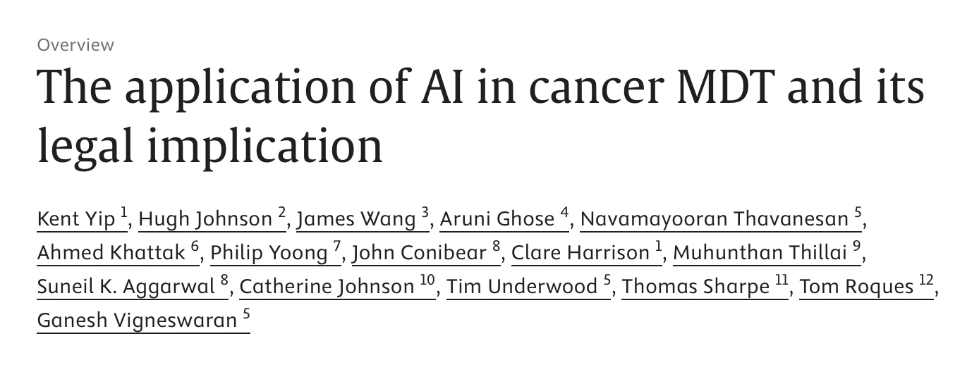 Aruni Ghose: Transforming the UK Cancer MDT Landscape Through AI and Multidisciplinary Collaboration 2 Aruni Ghose: Transforming the UK Cancer MDT Landscape Through AI and Multidisciplinary Collaboration