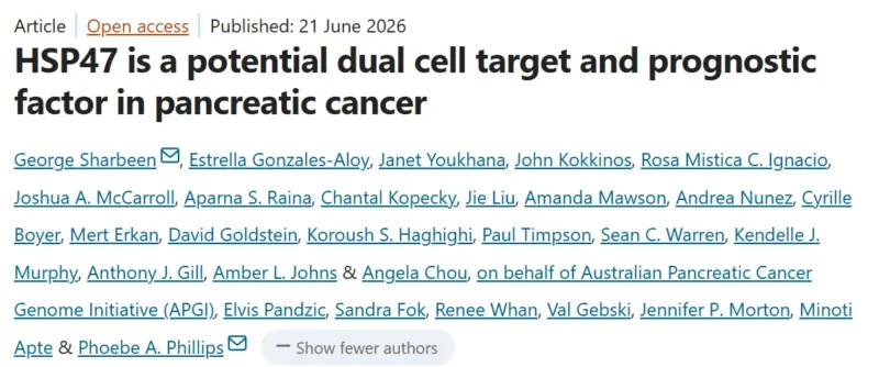 George Sharbeen: A New Article on the Therapeutic Potential of Targeting HSP47 2 George Sharbeen