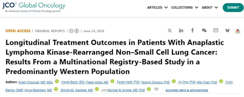 Khalil Choucair: Mapping Treatment Patterns Across 71 Countries in ALK-Positive NSCLC