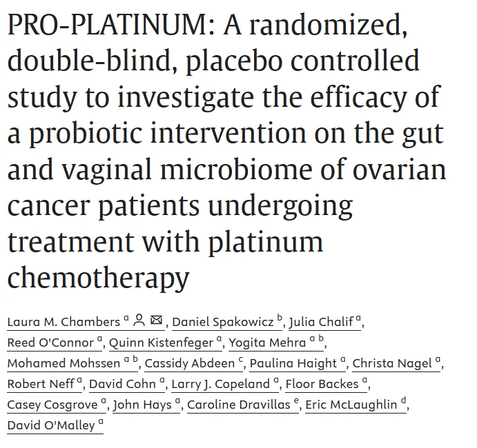 David OMalley: Proud to Share the Publication of PRO-PLATINUM in Gynecologic Oncology