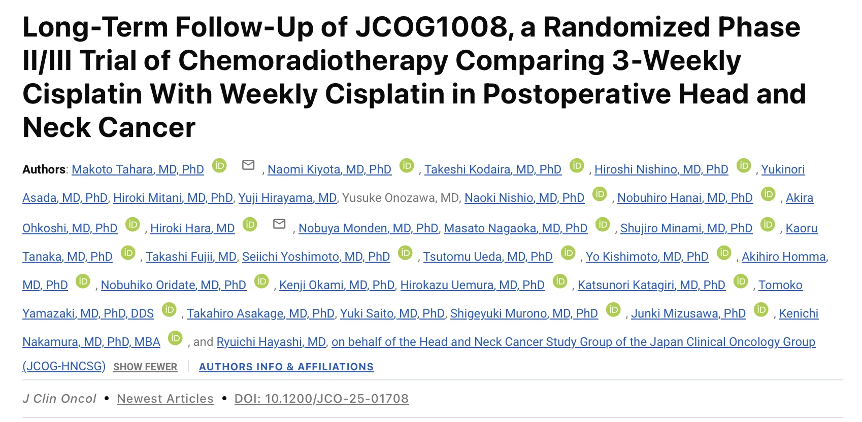 Rishabh Jain: Weekly vs 3-Weekly Cisplatin in Postoperative HNSCC