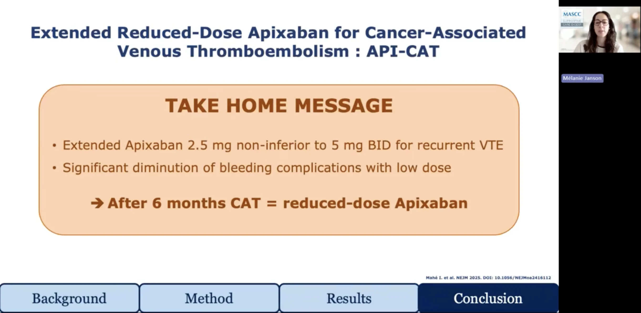 Recent Research on Extended Reduced-Dose Apixaban for Cancer-Associated VTE - MASCC