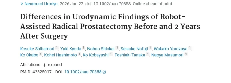 Fernando GomezSancha: Urodynamic Findings of RARP Before and 2 Years After Surgery 2 Fernando GomezSancha