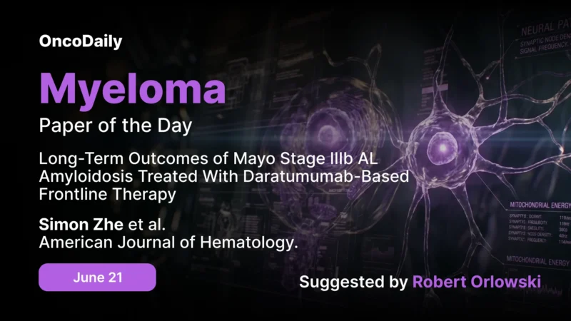 Myeloma Paper of the Day, June 21st Suggested by Robert Orlowski