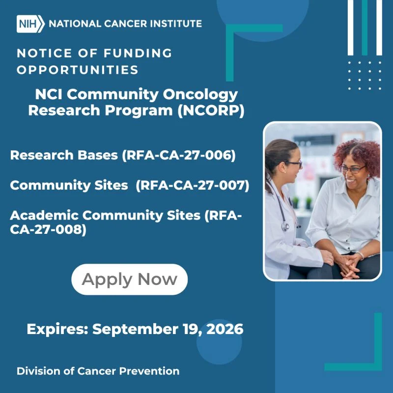 NCI Community Oncology Research Program Grants Now Open! 2 NCI