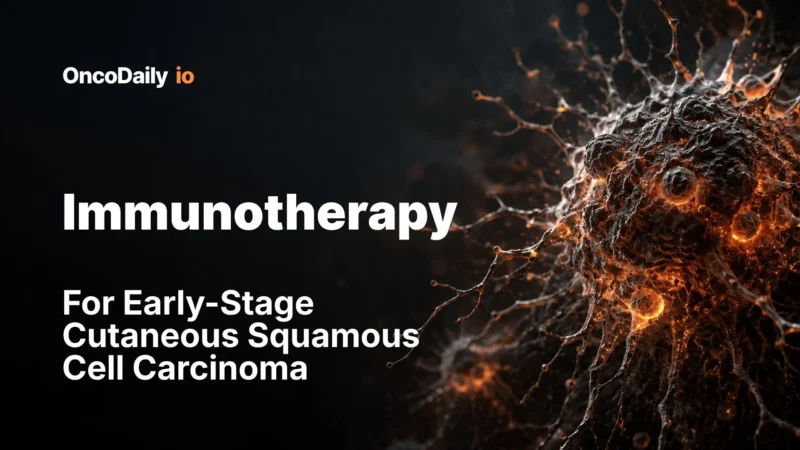 Immunotherapy for Early-Stage Cutaneous Squamous Cell Carcinoma