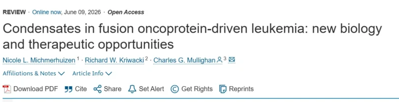 Charles Mullighan: Therapeutic Opportunities in Fusion Oncoprotein-Driven Leukemia 2 Charles Mullighan