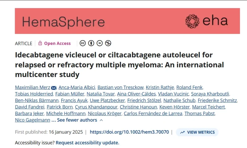 Maximilian Merz: Celebrating the Most Cited Article Award in HemaSphere Journal 2025 2 Maximilian Merz