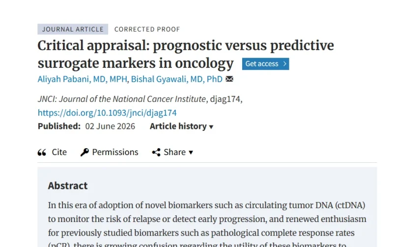 Bishal Gyawali: Distinguishing Prognostic and Predictive Biomarkers in Oncology 2 Bishal Gyawali