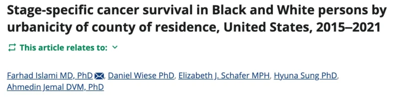 New Editorial Examines Persistent Gaps in Cancer Survival - American Cancer Society Journals 3 American Cancer Society Journals
