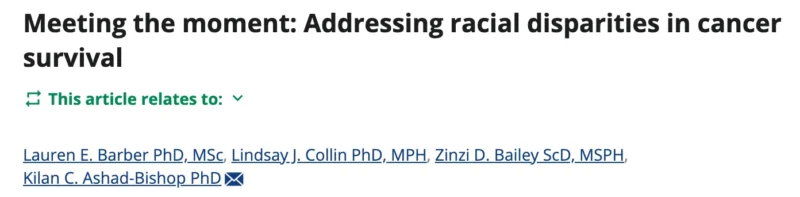 New Editorial Examines Persistent Gaps in Cancer Survival - American Cancer Society Journals 2 New Editorial Examines Persistent Gaps in Cancer Survival - American Cancer Society Journals