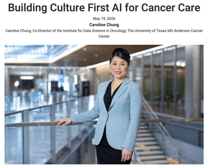 Caroline Chung: Excited to Be Featured in CIO Magazine Discussing Culture-First AI for Cancer Care