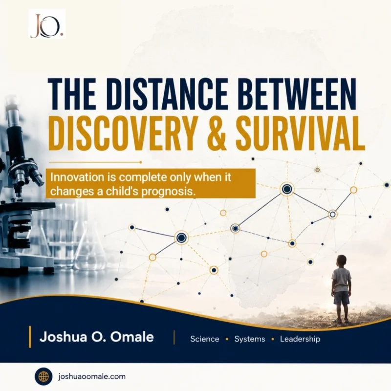 Joshua Omale: The Distance Between Discovery and Survival - Why Every Innovation has Two Birthplaces 2 Joshua Omale: The Distance Between Discovery and Survival - Why Every Innovation has Two Birthplaces