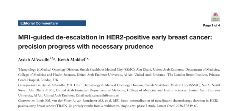Aydah AlAwadhi: The Promise and Challenges of MRI-Guided Treatment De-escalation in Breast Cancer