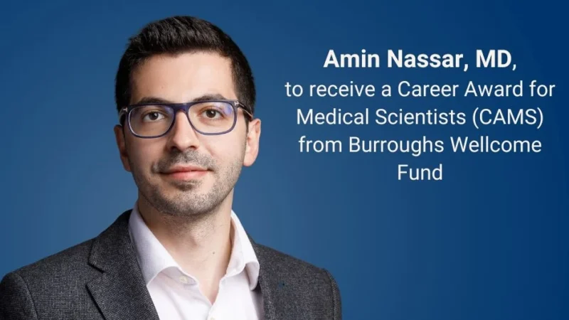 Congratulations to Amin Nassar on Receiving the 2026 Career Award for Medical Scientists – Yale Cancer Center