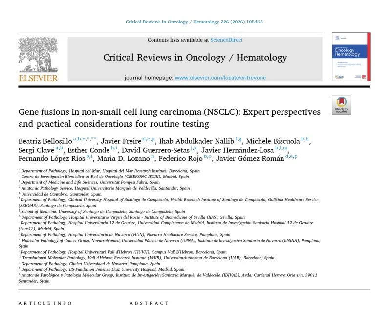 Javier Hernández Losa: Practical Recommendations for NGS-Based Gene Fusion Testing in NSCLC 2 Javier Hernández Losa: Practical Recommendations for NGS-Based Gene Fusion Testing in NSCLC