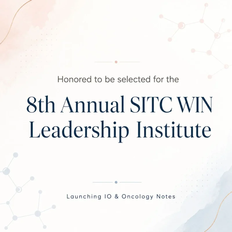 Manushak Avagyan: Happy to Be Selected for the SITC WIN Leadership Institute 2 Manushak Avagyan: Happy to Be Selected for the SITC WIN Leadership Institute