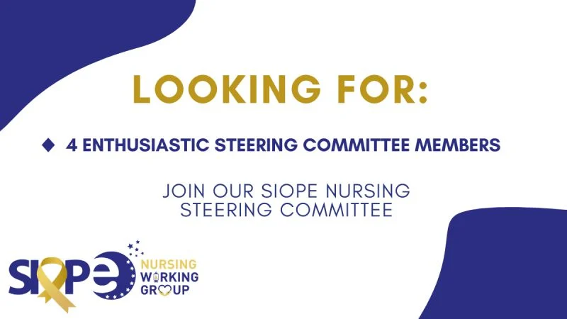 SIOP Europe is Inviting to Apply for SIOPE Nursing Steering Committee 2 SIOP Europe