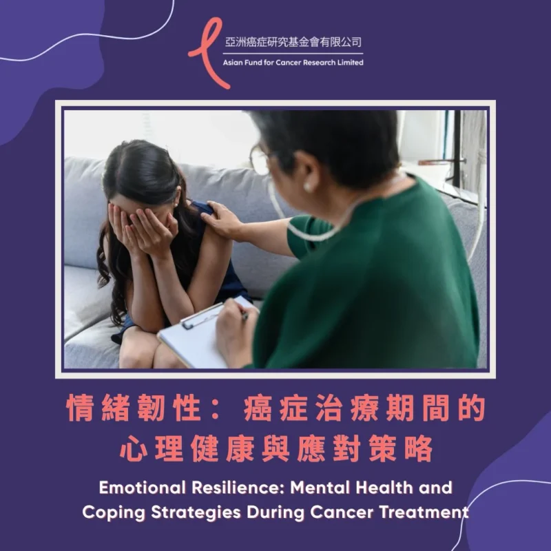 Building Emotional Resilience to Improve Quality of Life During Cancer Treatment - Asian Fund for Cancer Research Limited 2 Asian Fund for Cancer Research Limited