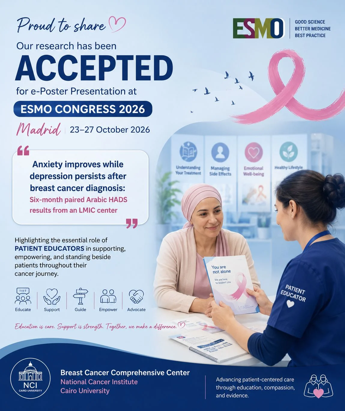 Fatma Bektash: ESMO 2026 to Feature Our Research on Anxiety and Depression After Breast Cancer Diagnosis
