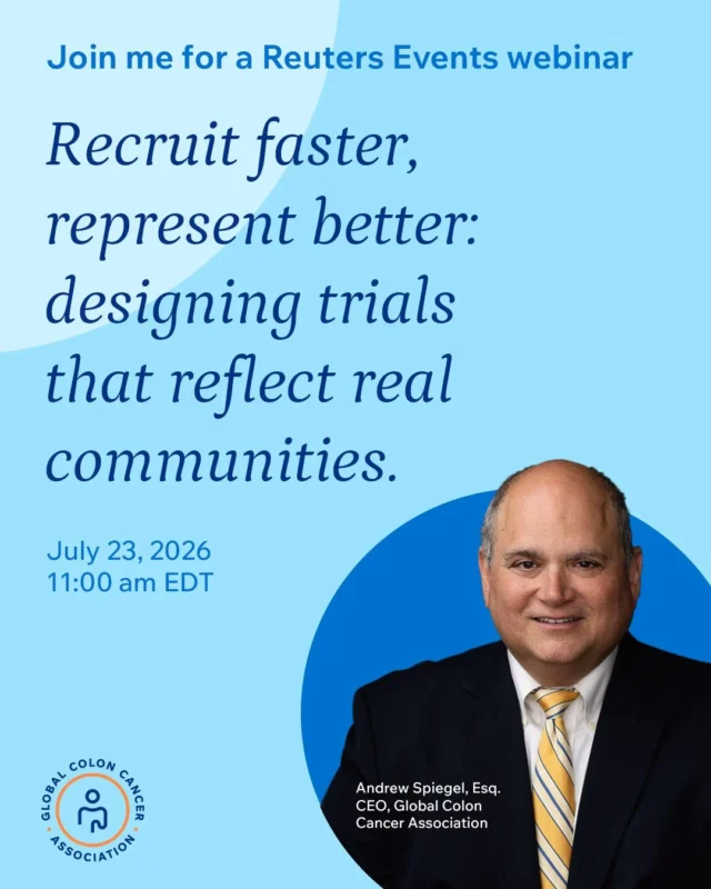 Improving Representation and Access in Clinical Trials - Global Colon Cancer Association 2 Andrew Spiegel