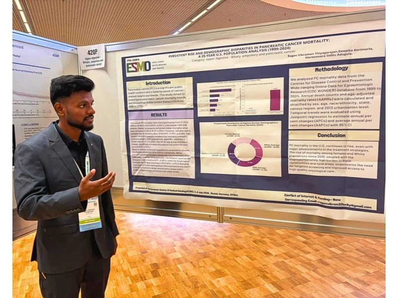 Ragav Vikraman Thiyagarajan: From Distant Goal to ESMO GI 2026 2 Ragav Vikraman Thiyagarajan: From Distant Goal to ESMO GI 2026
