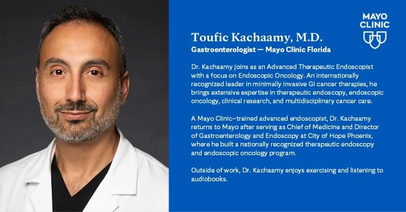 Jada Sheaf: Welcoming Toufic Kachaamy at Mayo Clinic Florida 2 Jada Sheaf