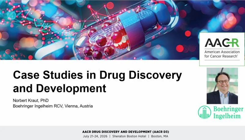 Norbert Kraut: Excited to Chair the Inaugural AACR D3 Session on Cancer Drug Discovery Case Studies