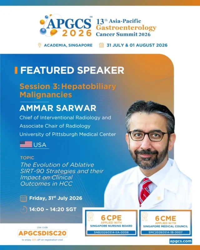 Register for APGCS 2026 to Explore Advances in SIRT-90 Therapy For Hepatocellular Carcinoma 2 APGCS