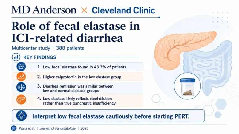 Arjun Chatterjee: Highlighting the Role of Low Fecal Elastase in ICI-Related Diarrhea 2 Arjun Chatterjee