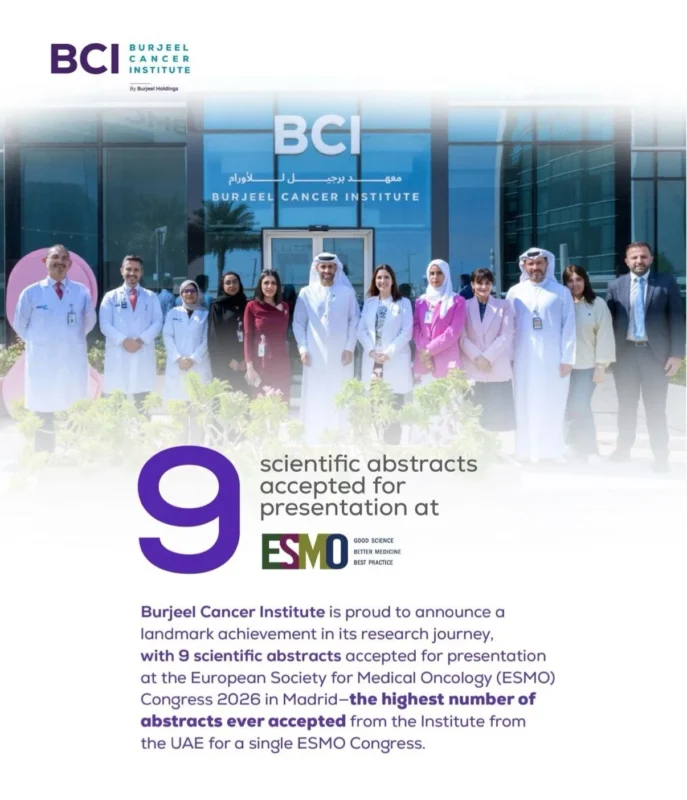 Humaid Al-Shamsi Announces Nine Abstracts Accepted at ESMO 2026 2 Humaid Al-Shamsi