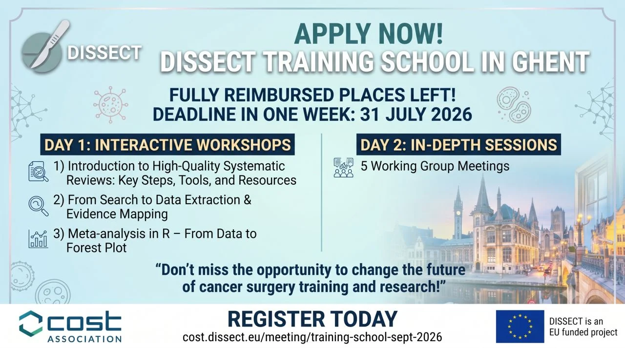 Mariela Vasileva-Slaveva: Fully Funded Places Still Available for the DISSECT Training School in Ghent