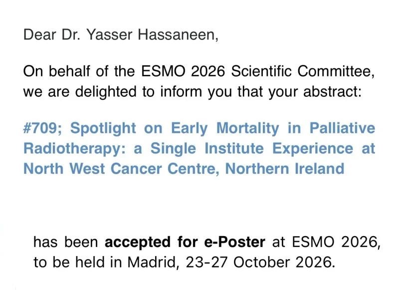 Yasmine Yasser Hassaneen: Excited to Share Our Research at ESMO Congress 2026