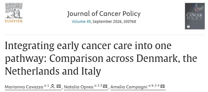 Marianna Cavazza: Pleased to Share New Research on Integrated Early Cancer Care Pathways