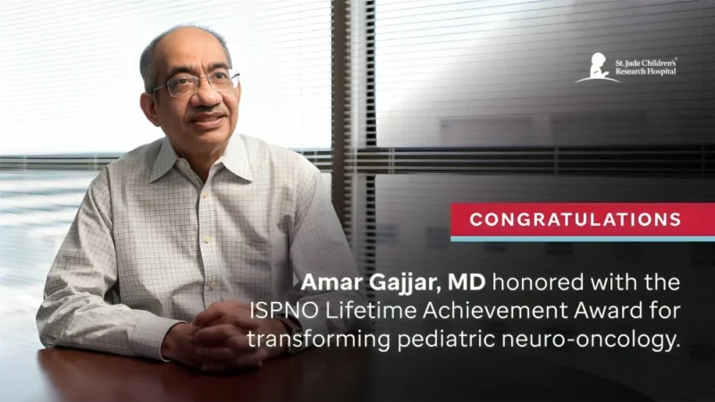 St. Jude Children’s Research Hospital Congratulates Amar Gajjar on Receiving the ISPNO Lifetime Achievement Award