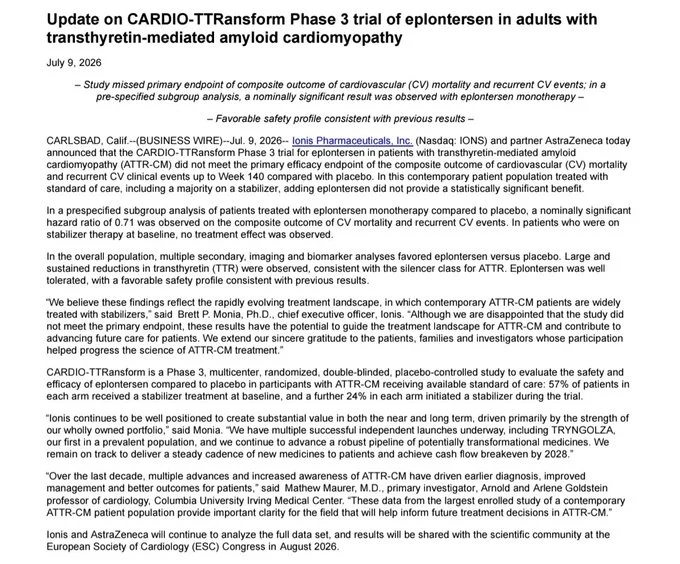 Ahmad Masri: CARDIO-TTRansform Results to Be Presented at ESC 2 Ahmad Masri: CARDIO-TTRansform Results to Be Presented at ESC