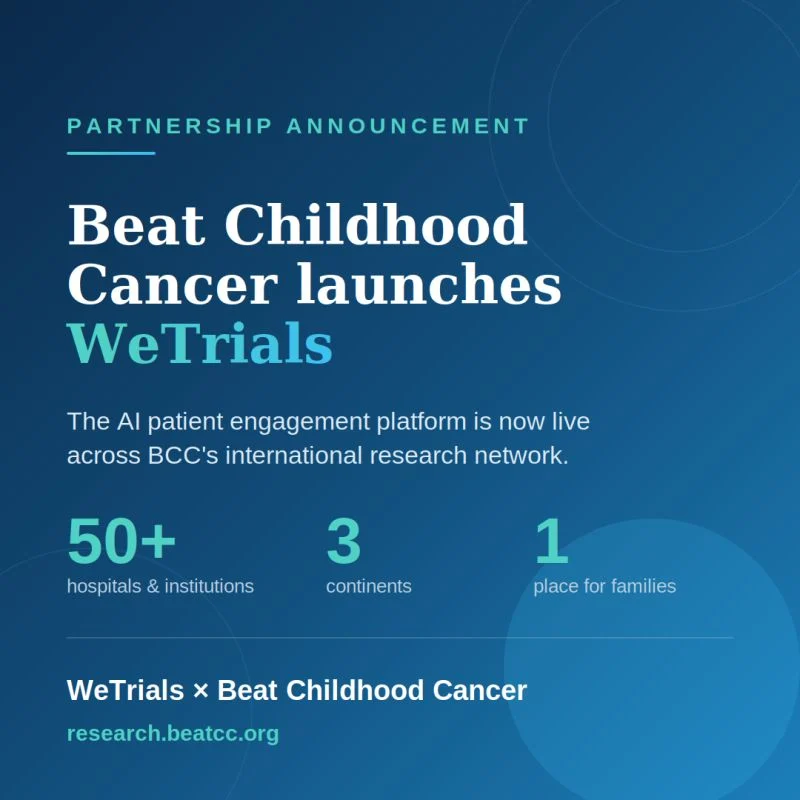 Alireza Mansouri: Proud to Launch WeTrials AI-Powered Patient Engagement Platform With BCC 2 Alireza Mansouri: Proud to Launch WeTrials AI-Powered Patient Engagement Platform With BCC