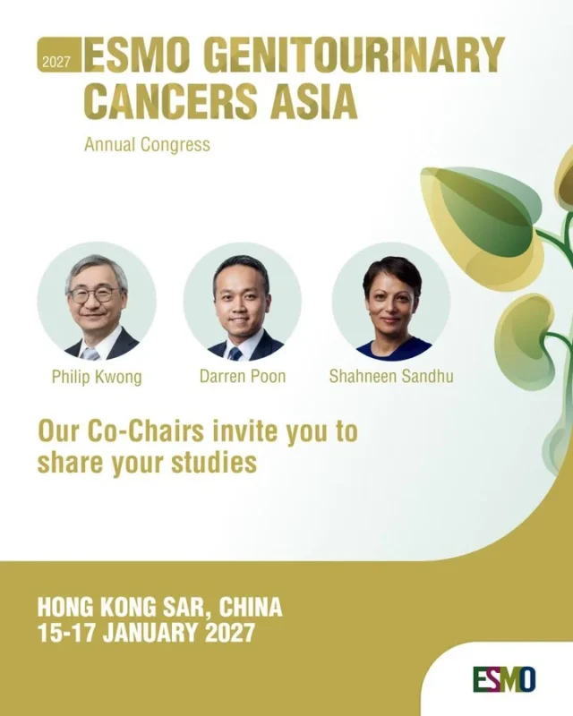 Darren Poon: Delighted to Announce the Launch of ESMO Genitourinary Cancers Asia 2027